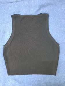Zara Basic Ribbed Crop Top