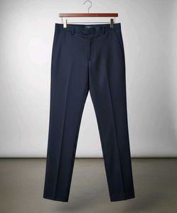 Navy Blue Slim Fit Dress Pants