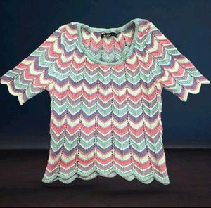 Pastel Chevron Knit Top