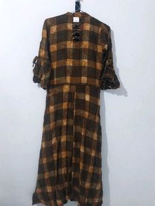 Checkered Midi Dress