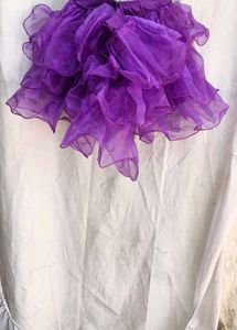 Purple Ruffled Tulle Skirt