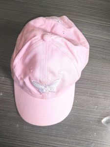 Pink Butterfly Cap