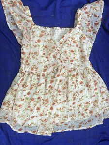 Floral Print Off-Shoulder Top