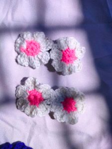 Daisy crochet clips🌸🏵️ set -2