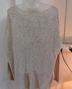 Oversized Mesh Sheer Knitted Top