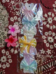 Bow And Flower Clip Combo