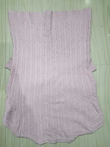 Pink Cable Knit Pullover Sweater