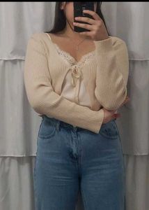 Tie-Front Cardigan Top