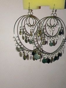 Silver Coin Dangle Earrings