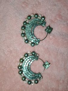 White Stone Earrings