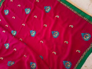 Beautiful Dark pink Saree