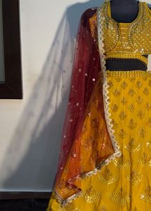 Yellow Embellished Lehenga Choli Set