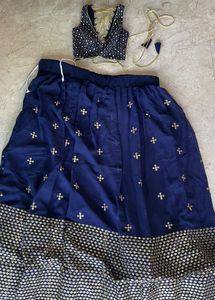 Navy Blue Lehenga Choli Set