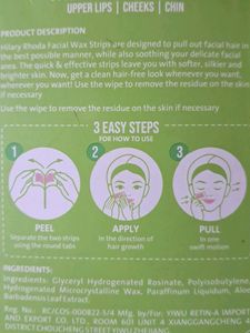 Hillary Rhoda Facial Wax Strips