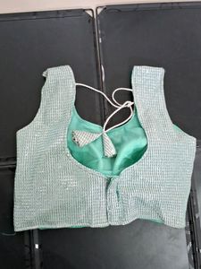 Green Blouse With Tassels