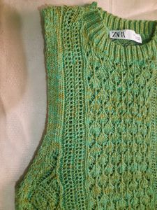 Zara Green Knit Vest