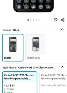 Casio FX-991CW Classwiz Non-Programmable Scientifi