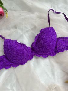 Purple Lace Bra