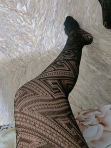 Sheer Patterned Tights With Free Shipping
