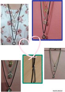Layered Pendant Necklace Set