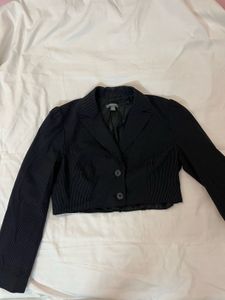 Cropped Black Blazer