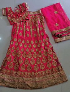 Stunning Pink Embroidered Lehenga Choli