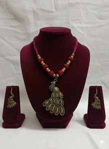 Peacock Necklace & Earring Set