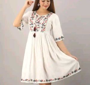 White Embroidered Dress