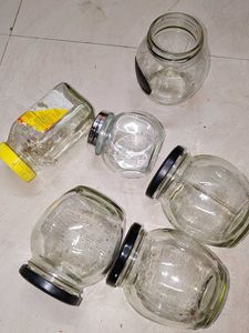 Glass Storage Jars (Set of 5)