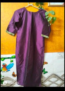 Purple Embroidered Kurti