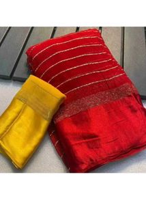 Red Saree with Yellow Blouse