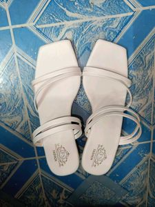 White Strappy heels