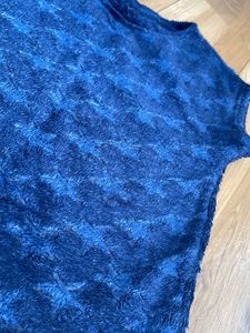 Blue Velvet Crop Top