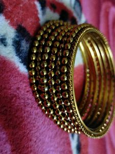 Gold Metallic Bangles