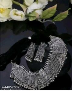 Oxidized Silver Necklace Set