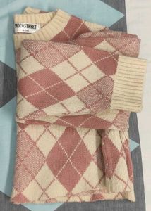 Argyle Cropped Sweater