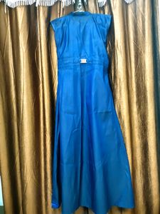 Silk Ethnic Gown With Brotch Attach