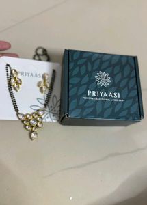Priyaasi Gold-Plated Kundan Mangalsutra with Earri