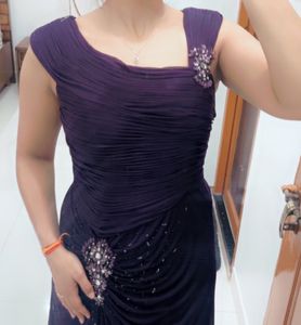 Wine Color Beautiful Floor length Dress