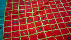 Embroidered Elephant Work Saree