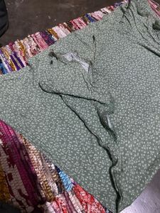 Sage Green Floral Print Frock