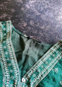 Boho Green Print Dress
