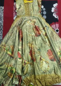 Gold Printed Dress