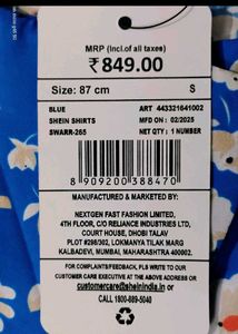 🔥 Shein Blue Floral Top + FREE Dental Floss Pack