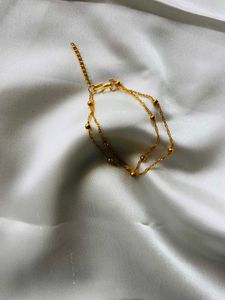 Gold Double Chain Bracelet