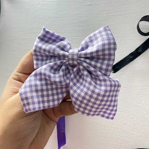 Check And Plain Bow Hairpins Or Hairrubbers