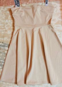 Nude Pink Dior Strap Mini Dress