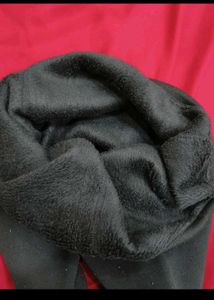 Fleece Black leggings for winter