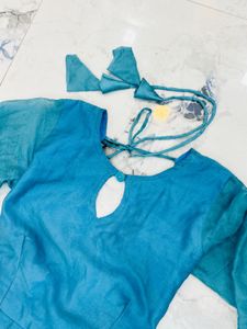 Blue Kurti With Plazzo