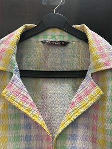 Pastel Plaid Long Sleeve Top